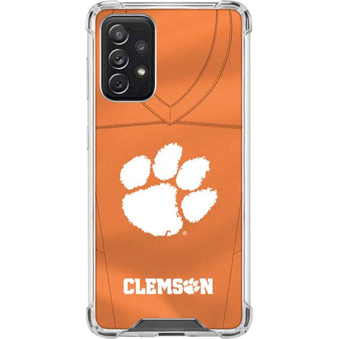 Clemson University Orange Jersey Galaxy A72 5G Clear Case