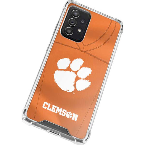 Clemson University Orange Jersey Galaxy A72 5G Clear Case