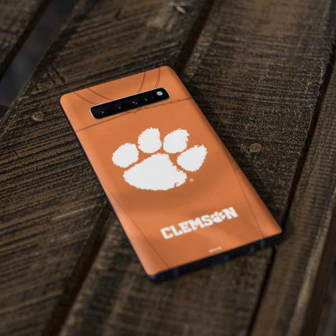 Clemson University Orange Jersey Galaxy S10 Skin