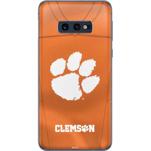 Clemson University Orange Jersey Galaxy S10e Skin