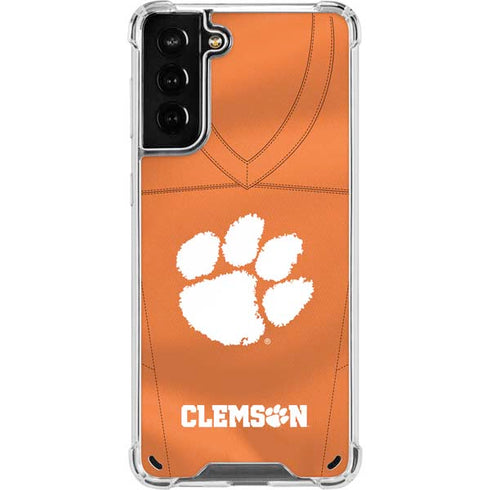 Clemson University Orange Jersey Galaxy S21 Plus 5G Clear Case