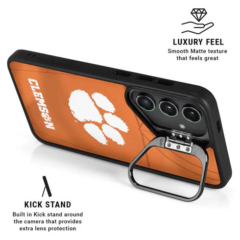 Clemson University Orange Jersey Galaxy S25 Kickstand Case