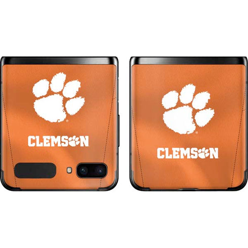 Clemson University Orange Jersey Galaxy Z Flip Skin