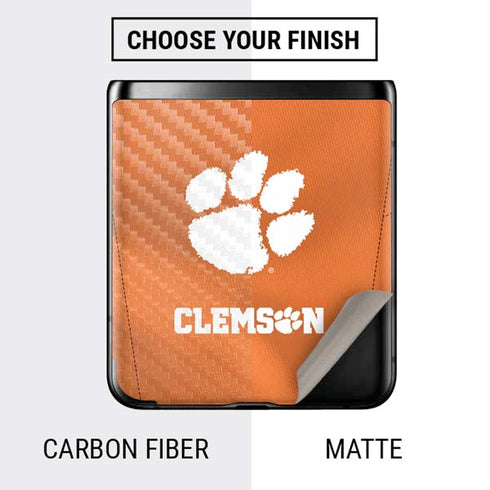 Clemson University Orange Jersey Galaxy Z Flip Skin