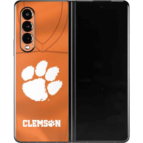 Clemson University Orange Jersey Galaxy Z Fold3 5G Skin