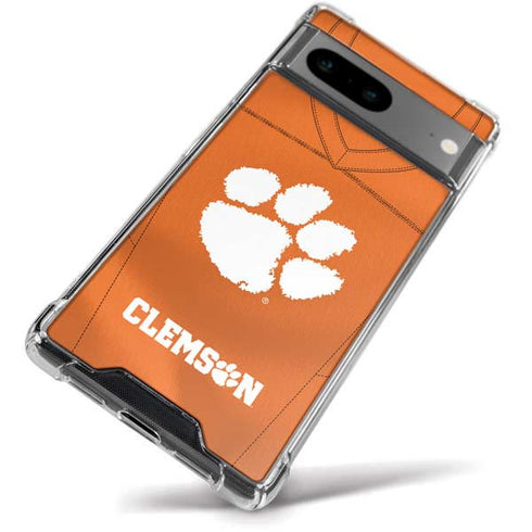 Clemson University Orange Jersey Google Pixel 8 Clear Case