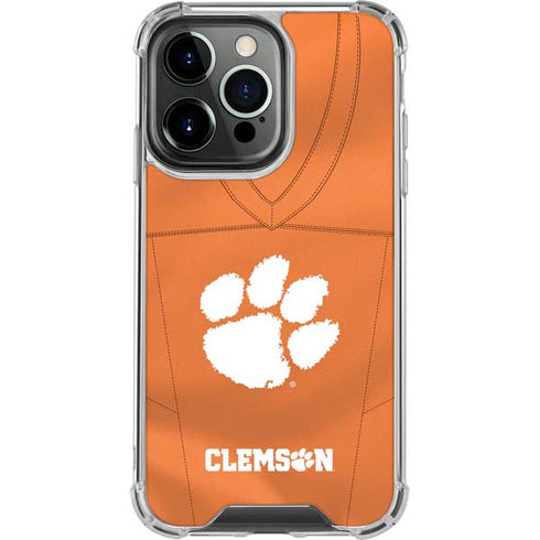 Clemson University Orange Jersey iPhone 14 Pro Clear Case