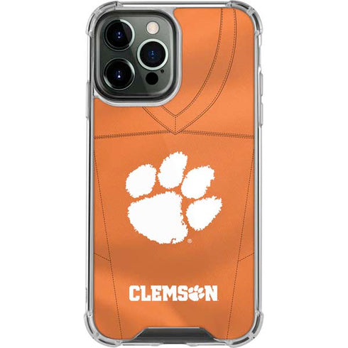 Clemson University Orange Jersey iPhone 14 Pro Max Clear Case