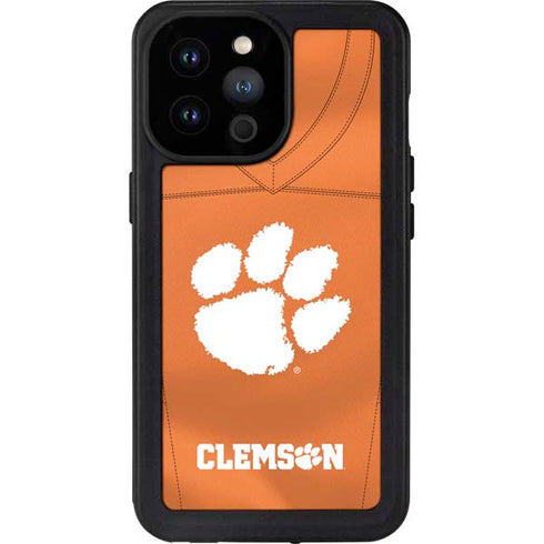 Clemson University Orange Jersey iPhone 14 Pro Max Waterproof Case