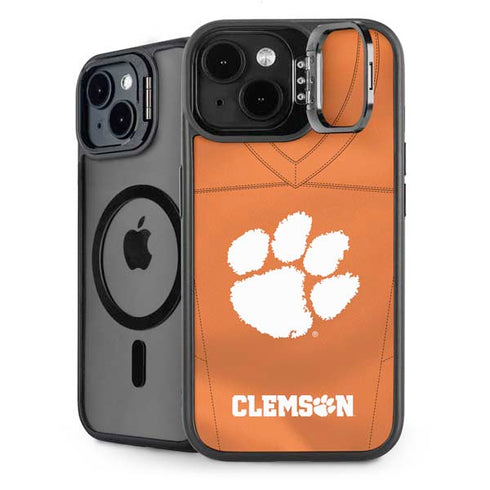 Clemson University Orange Jersey iPhone 15 Plus Kickstand Case