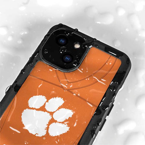 Clemson University Orange Jersey iPhone 15 Plus Waterproof Case