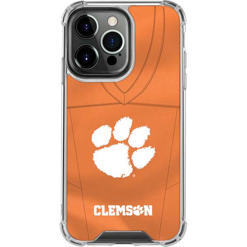 Clemson University Orange Jersey iPhone 15 Pro Clear Case