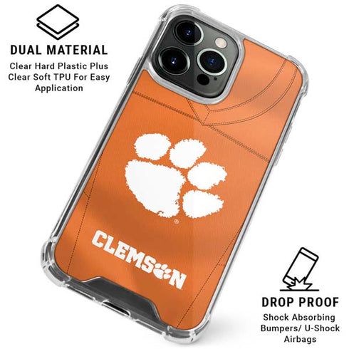 Clemson University Orange Jersey iPhone 15 Pro Max Clear Case