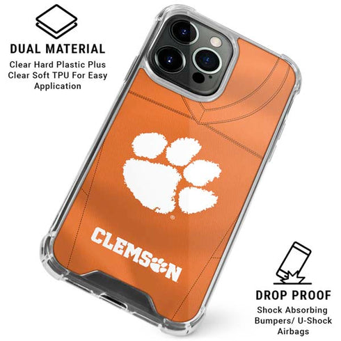 Clemson University Orange Jersey iPhone 16 Pro Max Clear Case