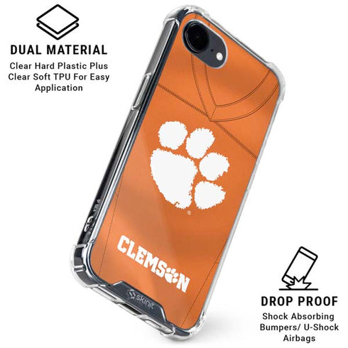 Clemson University Orange Jersey iPhone 16e Clear Case