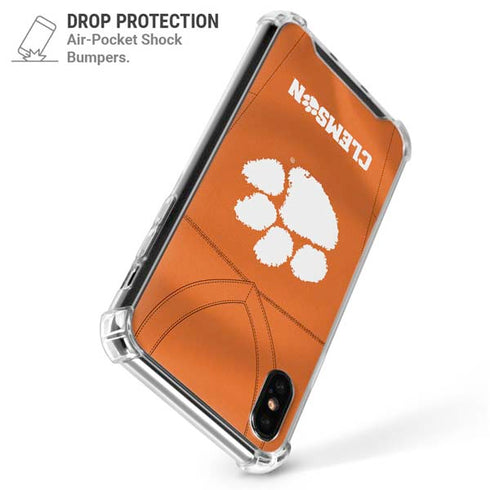 Clemson University Orange Jersey iPhone X/XS Clear Case