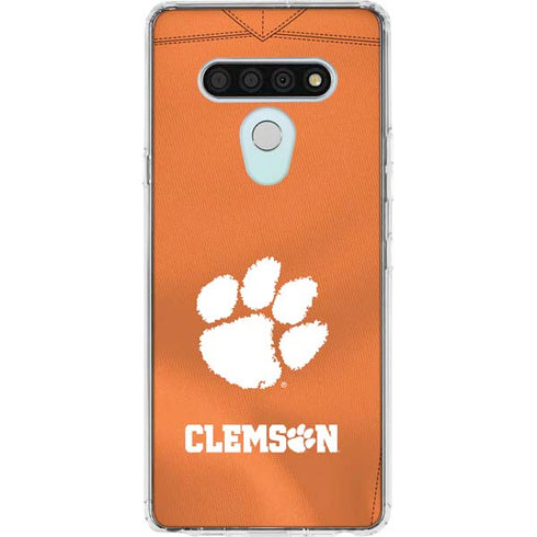 Clemson University Orange Jersey LG Stylo 6 Clear Case