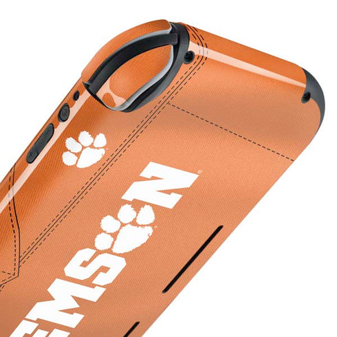 Clemson University Orange Jersey Nintendo Switch Lite Skin