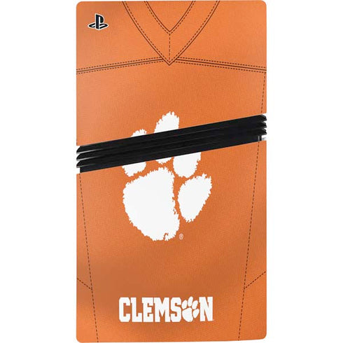 Clemson University Orange Jersey PS5 Pro Console Skin