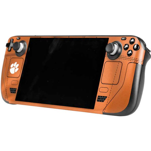 Clemson University Orange Jersey Steam Deck Handheld Gaming Computer OLED Skin