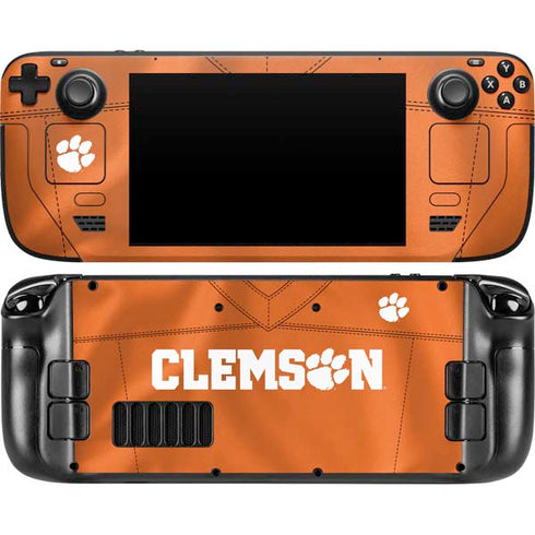 Clemson University Orange Jersey Steam Deck Handheld Gaming Computer Skin
