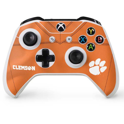 Clemson University Orange Jersey Xbox One S Console and Controller Bundle Skin