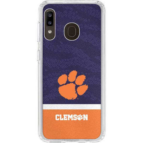 Clemson University Paw Logo Galaxy A20 Clear Case