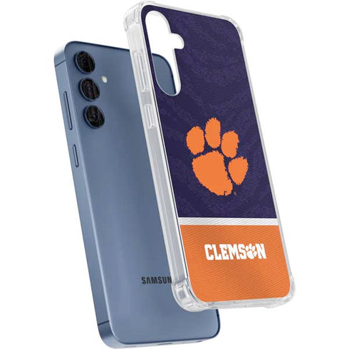 Clemson University Paw Logo Galaxy A55 5G Clear Case
