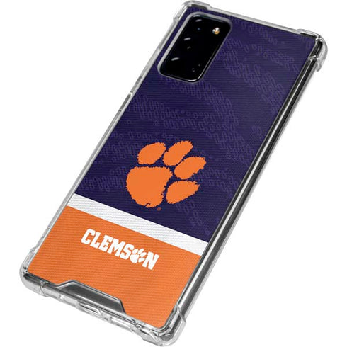 Clemson University Paw Logo Galaxy Note20 5G Clear Case