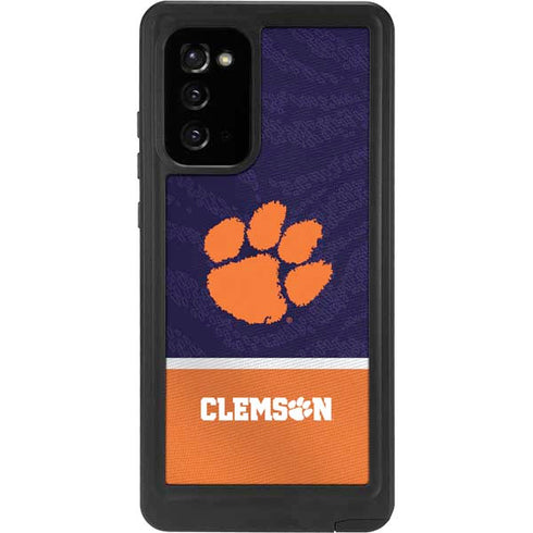 Clemson University Paw Logo Galaxy Note20 5G Waterproof Case