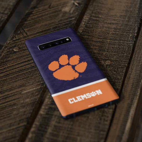 Clemson University Paw Logo Galaxy S10 Skin