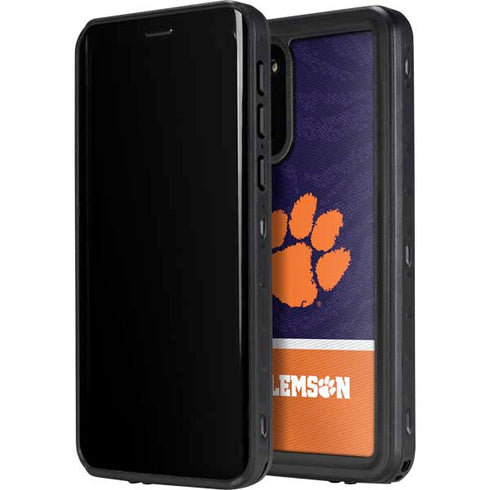 Clemson University Paw Logo Galaxy S20 Plus Waterproof Case