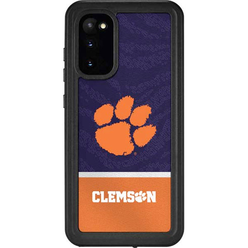 Clemson University Paw Logo Galaxy S20 Waterproof Case