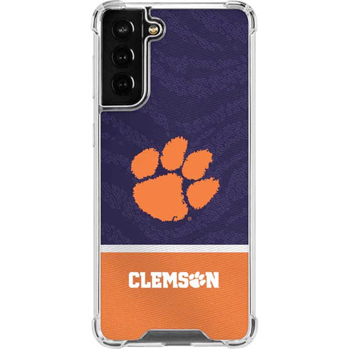 Clemson University Paw Logo Galaxy S21 FE Clear Case