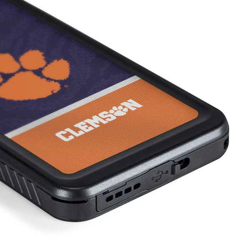 Clemson University Paw Logo Galaxy S23 Waterproof Case