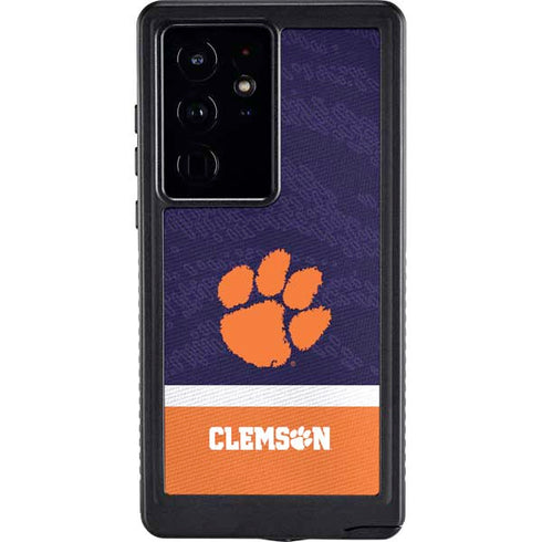 Clemson University Paw Logo Galaxy S24 Ultra Waterproof Case