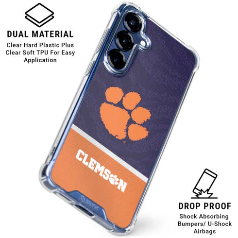 Clemson University Paw Logo Galaxy S25 Clear Case