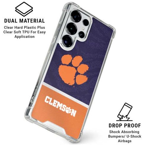Clemson University Paw Logo Galaxy S25 Ultra Clear Case