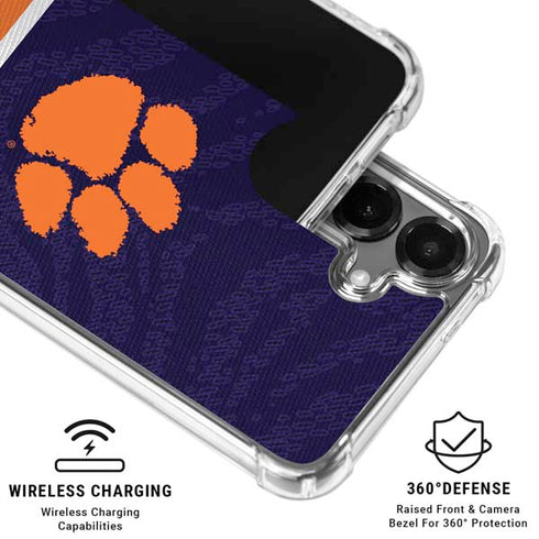 Clemson University Paw Logo Galaxy S26 Plus Clear Case