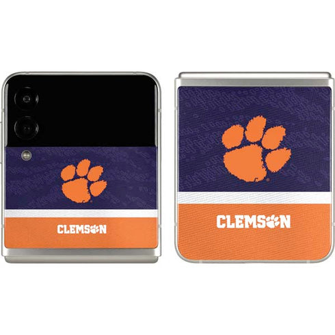 Clemson University Paw Logo Galaxy Z Flip3 5G Skin