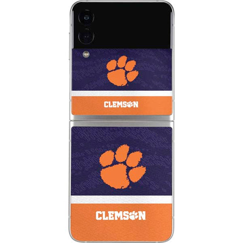 Clemson University Paw Logo Galaxy Z Flip3 5G Skin