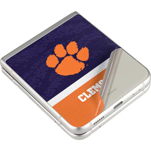 Clemson University Paw Logo Galaxy Z Flip3 5G Skin