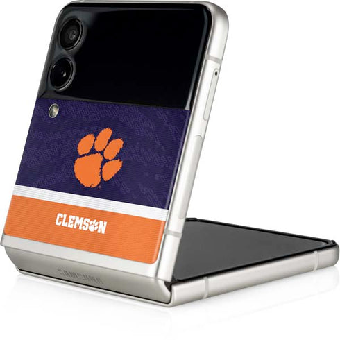 Clemson University Paw Logo Galaxy Z Flip3 5G Skin