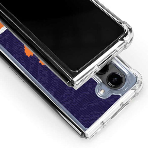 Clemson University Paw Logo Galaxy Z Fold5 5G Clear Case