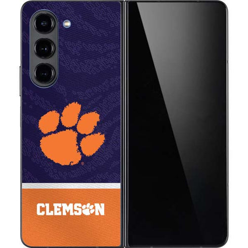 Clemson University Paw Logo Galaxy Z Fold5 5G Skin