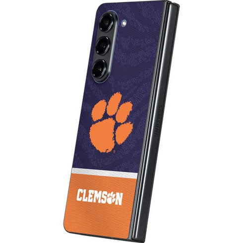 Clemson University Paw Logo Galaxy Z Fold5 5G Skin