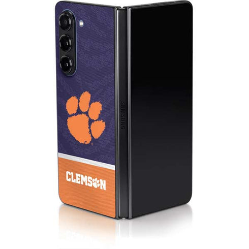 Clemson University Paw Logo Galaxy Z Fold5 5G Skin