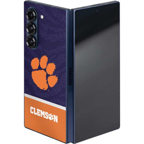 Clemson University Paw Logo Galaxy Z Fold6 Skin