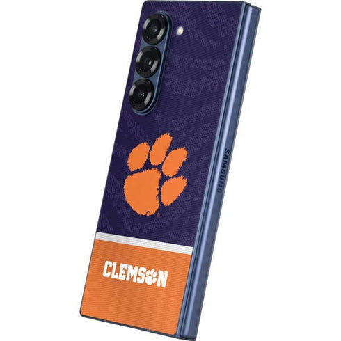 Clemson University Paw Logo Galaxy Z Fold6 Skin