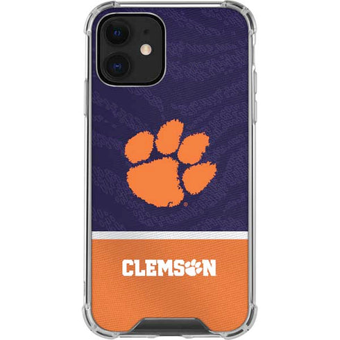 Clemson University Paw Logo iPhone 12 Clear Case